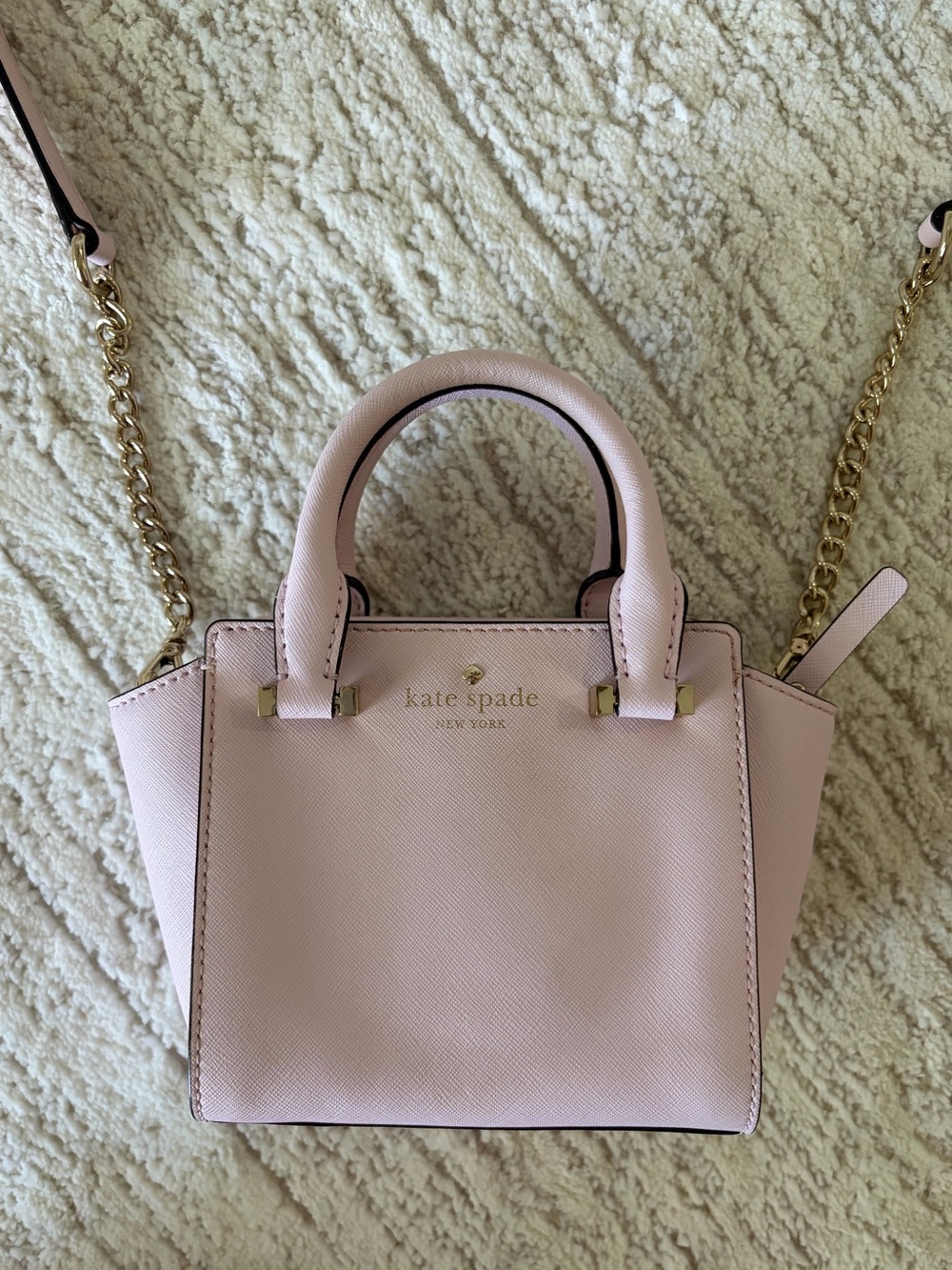 Kate Spade Cedar Street Light Pink Mini Hayden Top Handle Crossbody Bag - Picture 3 of 7